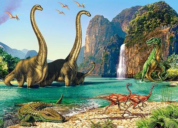CASTORLAND Puzzle Welt der Dinosaurier 60 Teile