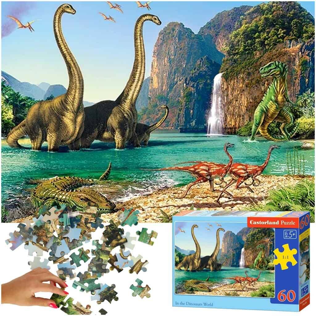 CASTORLAND Puzzle Welt der Dinosaurier 60 Teile