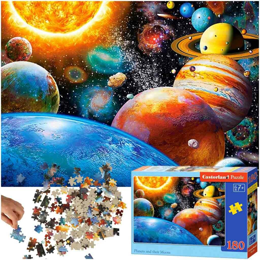 CASTORLAND Puzzle Planeten und ihre Monde 180 Teile