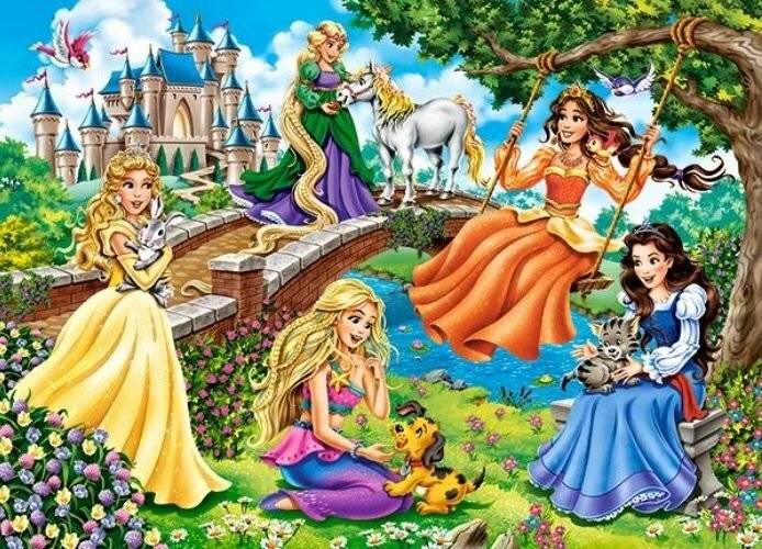 CASTORLAND Puzzle Prinzessinnen im Garten 180 Teile