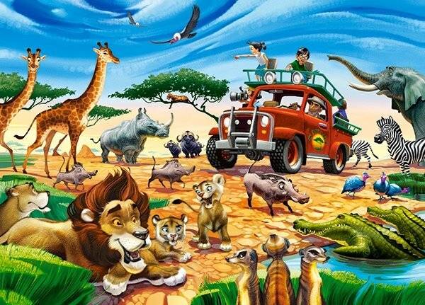 CASTORLAND Puzzle Abenteuer auf Safari 180 Teile