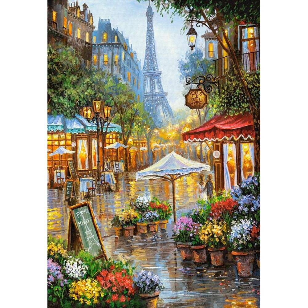 CASTORLAND Puzzle Frühlingsblumen in Paris 1000 Teile