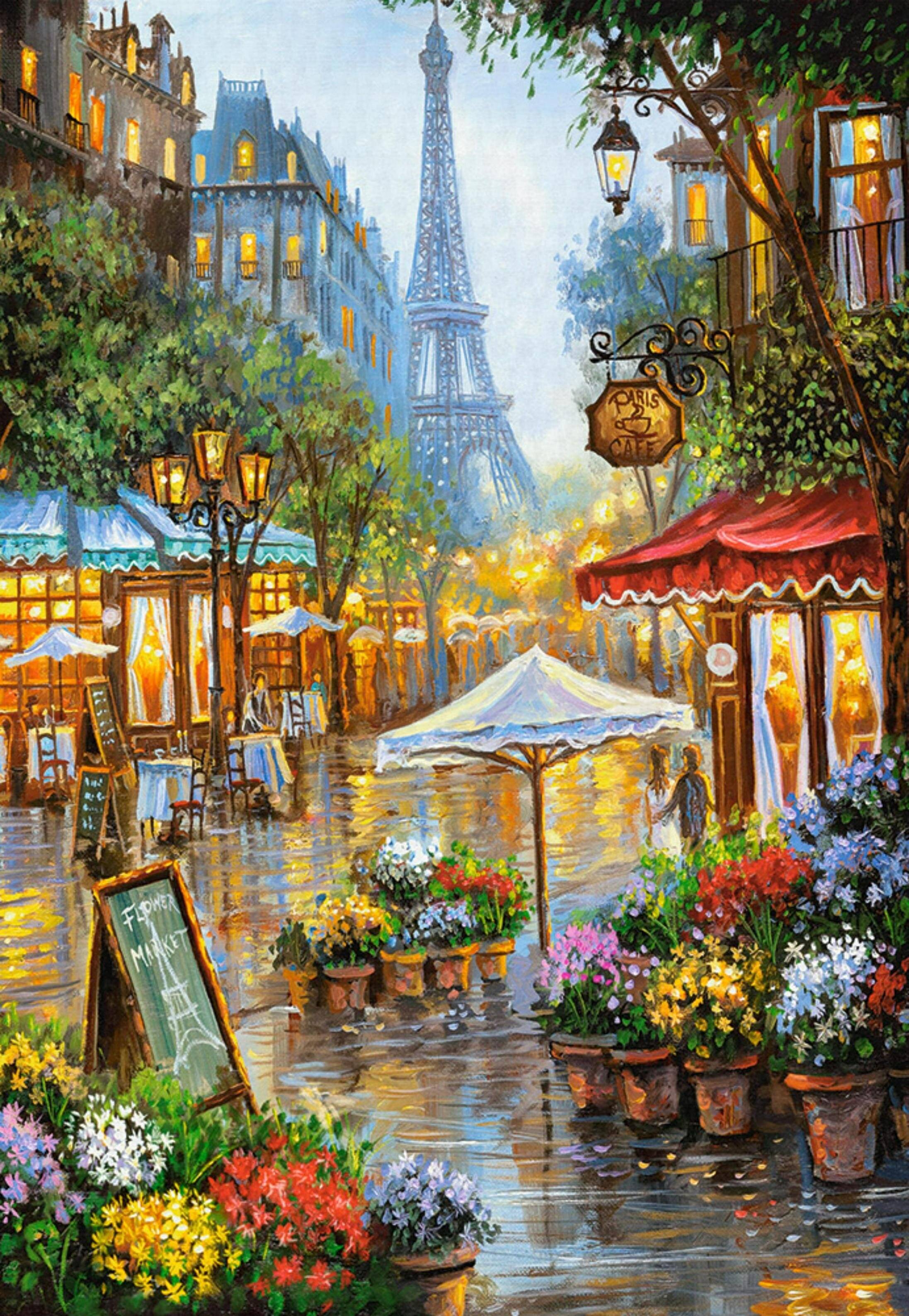 CASTORLAND Puzzle Frühlingsblumen in Paris 1000 Teile
