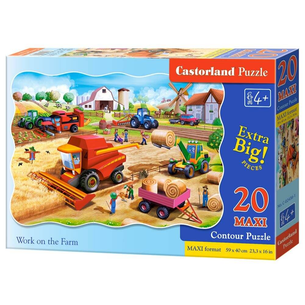 CASTORLAND Puzzle Landarbeit MAXI 20 Teile