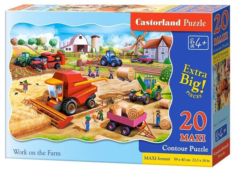CASTORLAND Puzzle Landarbeit MAXI 20 Teile