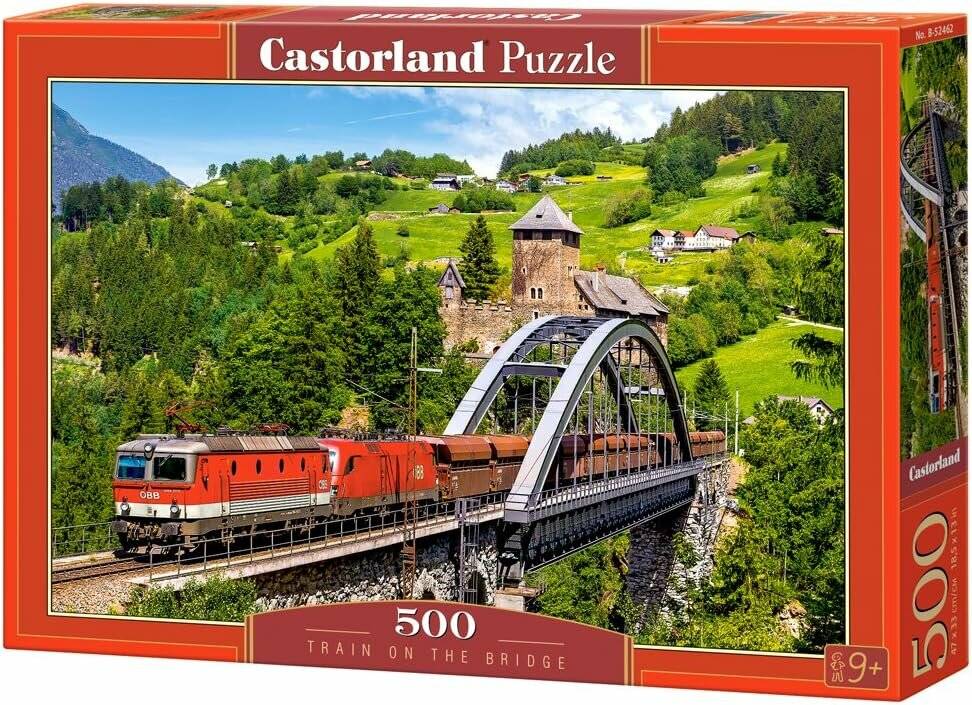 CASTORLAND Puzzle Zug auf der Brücke 500 Teile