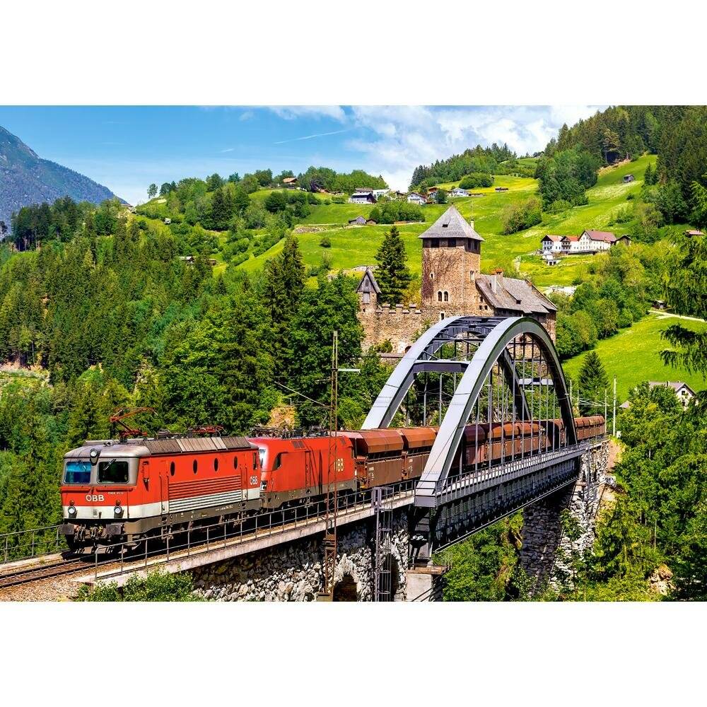 CASTORLAND Puzzle Zug auf der Brücke 500 Teile
