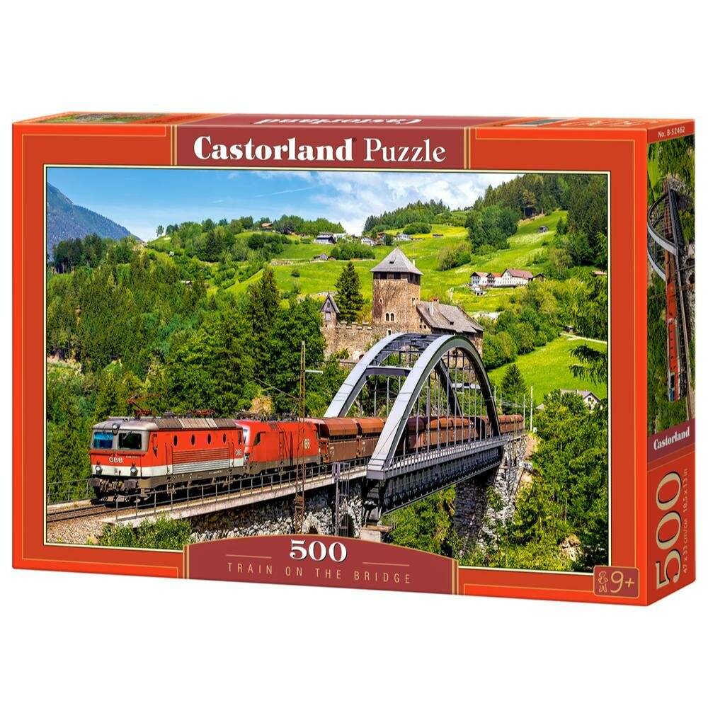 CASTORLAND Puzzle Zug auf der Brücke 500 Teile