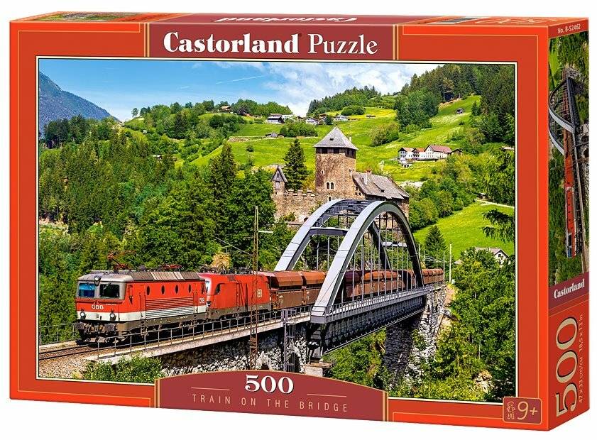 CASTORLAND Puzzle Zug auf der Brücke 500 Teile