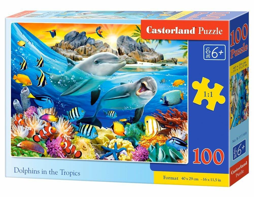 CASTORLAND Puzzle Delphine in den Tropen 100 Teile