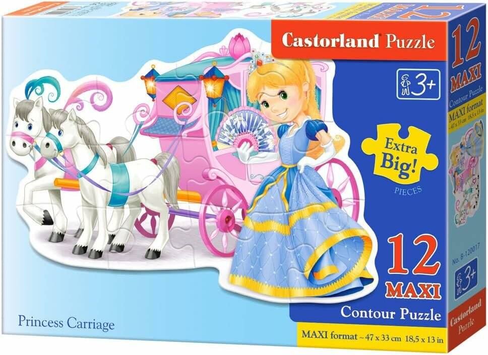 CASTORLAND Puzzle Kutsche für Prinzessin MAXI 12 Teile