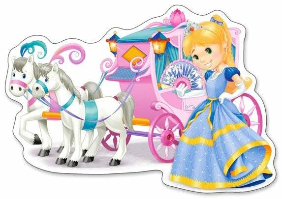 CASTORLAND Puzzle Kutsche für Prinzessin MAXI 12 Teile