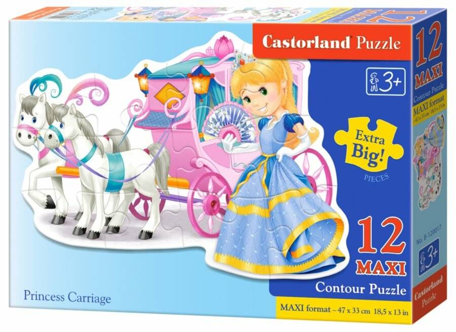 CASTORLAND Puzzle Kutsche für Prinzessin MAXI 12 Teile