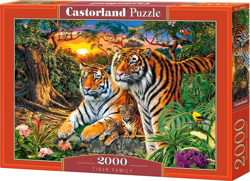 CASTORLAND Tiger Familie Puzzle 2000 Teile
