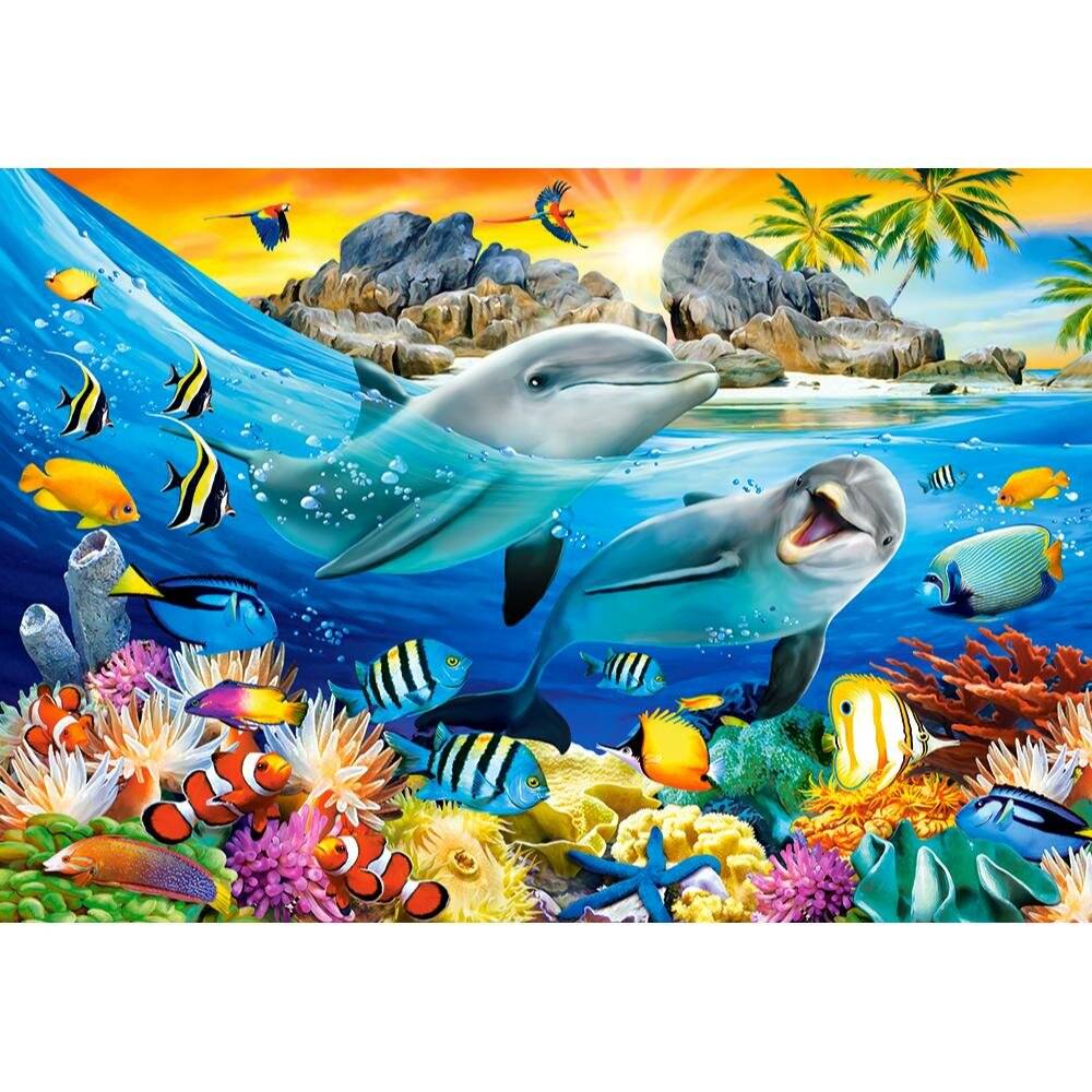 CASTORLAND Puzzle Delphine in den Tropen 1000 Teile