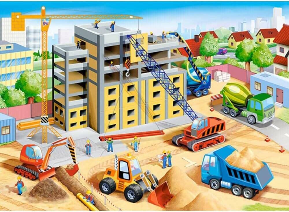 CASTORLAND Puzzle Großbaustelle 70 Teile