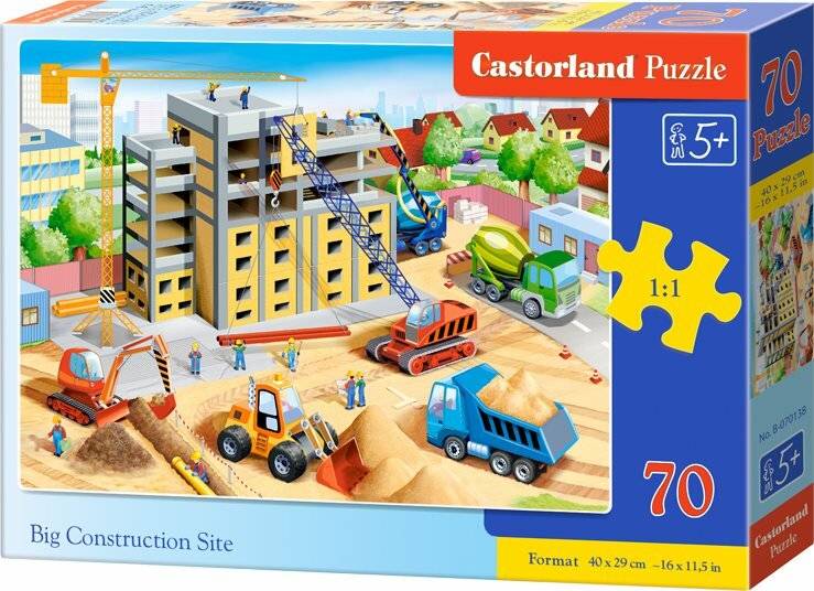CASTORLAND Puzzle Großbaustelle 70 Teile