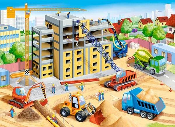 CASTORLAND Puzzle Großbaustelle 70 Teile