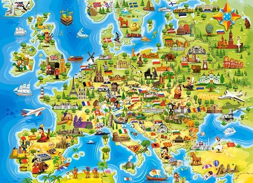 CASTORLAND Puzzle Karte von Europa 100 Teile