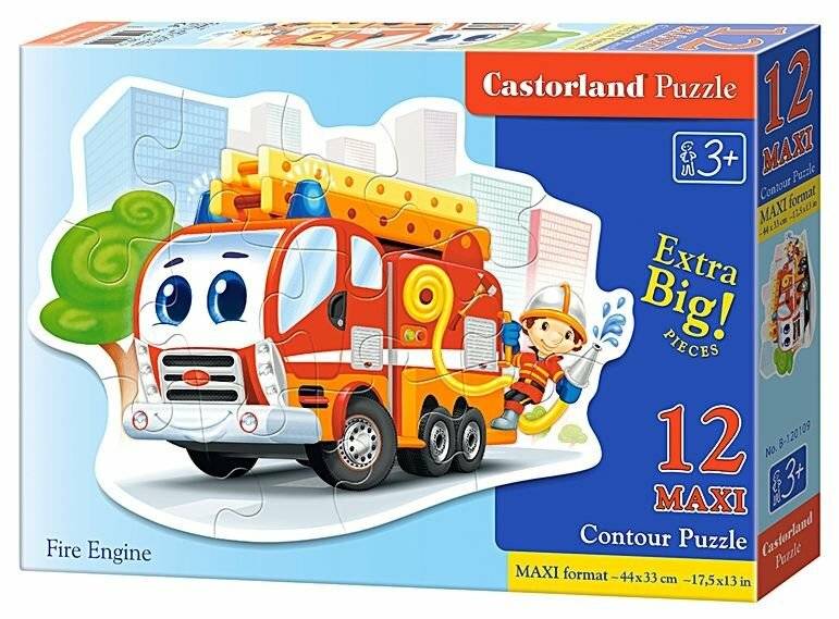 CASTORLAND Puzzle Feuerwehrauto MAXI 12 Teile