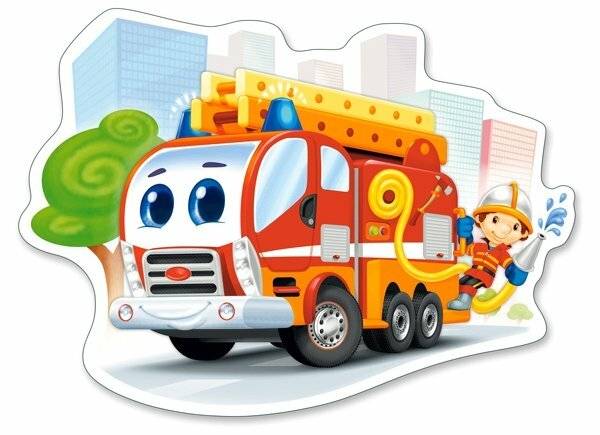 CASTORLAND Puzzle Feuerwehrauto MAXI 12 Teile