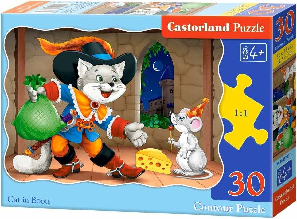 CASTORLAND Puzzle Der gestiefelte Kater auf Nachtexpedition 30 Teile