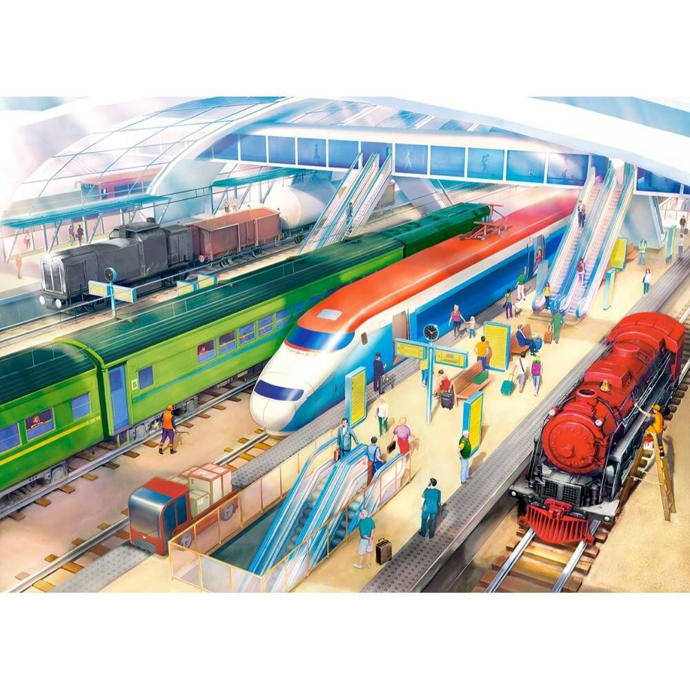 CASTORLAND Bahnhofs-Puzzle 180 Teile