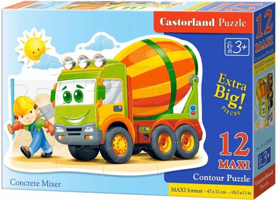 CASTORLAND Puzzle Betonmischer MAXI 12 Teile