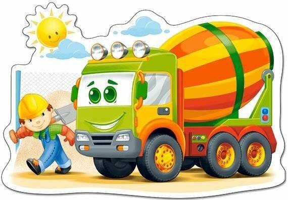 CASTORLAND Puzzle Betonmischer MAXI 12 Teile