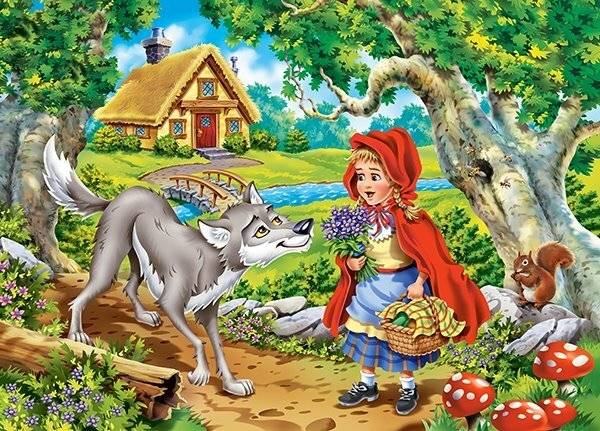 CASTORLAND Puzzle Rotkäppchen und der Wolf 60 Teile