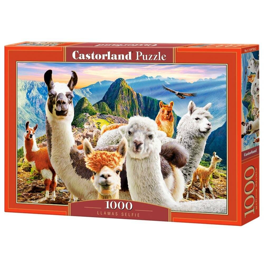 CASTORLAND Puzzle Selfie Lama auf Macchu Picchu 1000 Teile