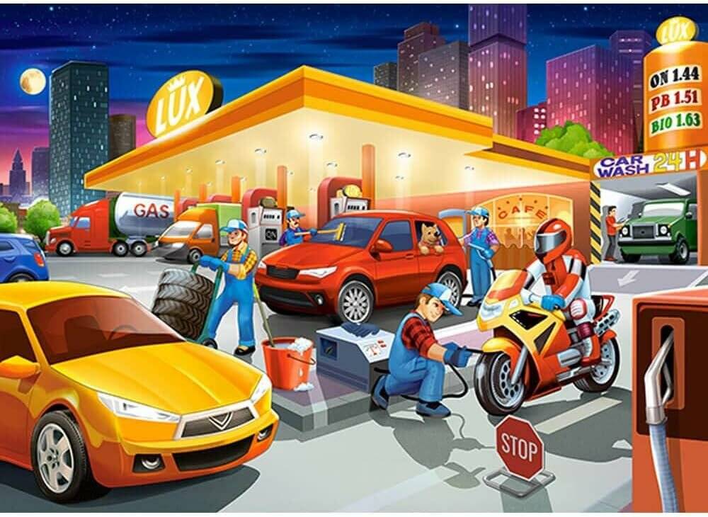 CASTORLAND Puzzle Tankstelle 60 Teile