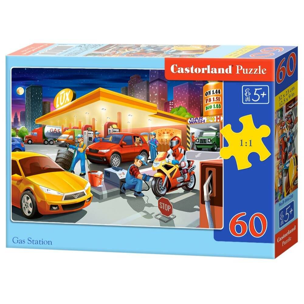 CASTORLAND Puzzle Tankstelle 60 Teile
