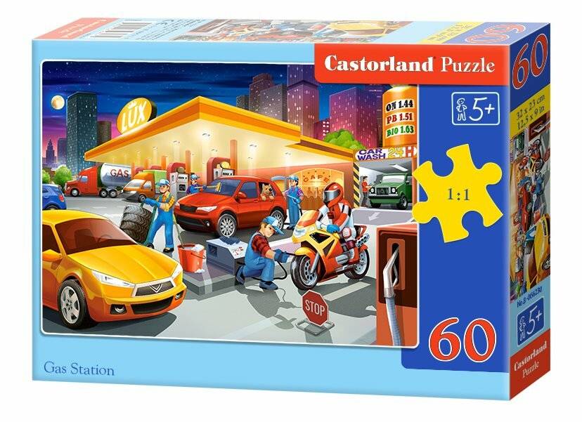 CASTORLAND Puzzle Tankstelle 60 Teile