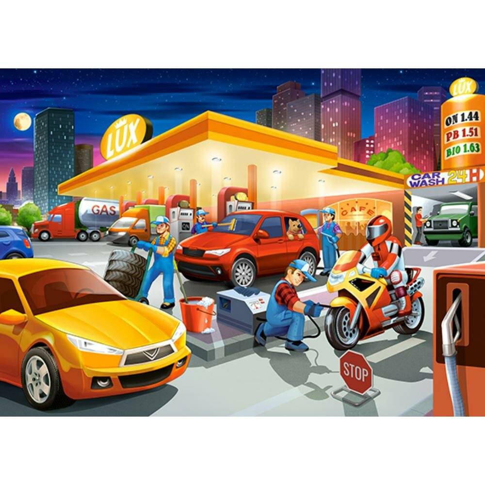 CASTORLAND Puzzle Tankstelle 60 Teile