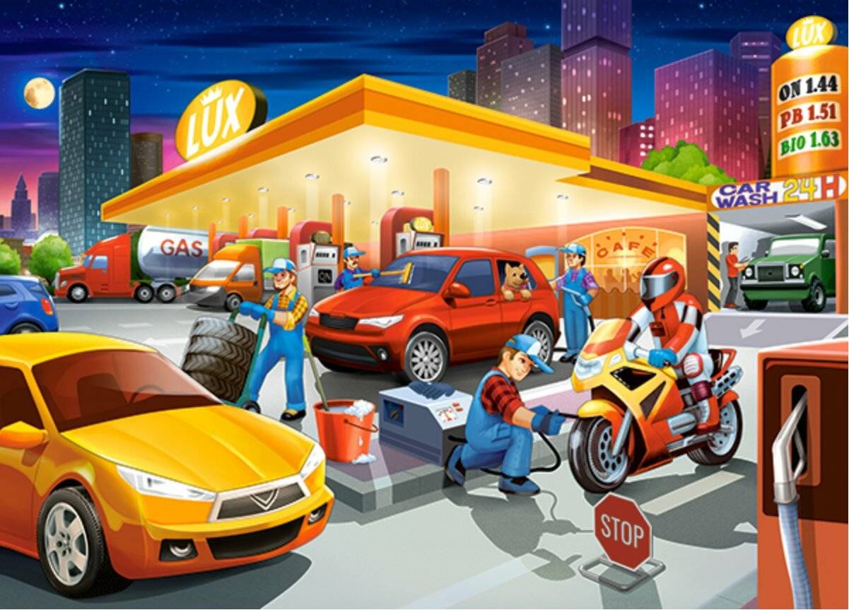 CASTORLAND Puzzle Tankstelle 60 Teile
