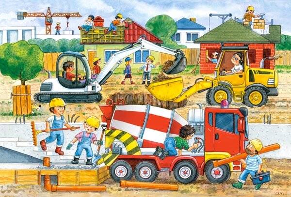 CASTORLAND Puzzle Baustelle MAXI 40 Teile