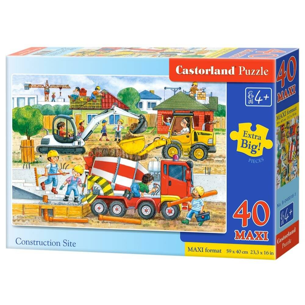 CASTORLAND Puzzle Baustelle MAXI 40 Teile