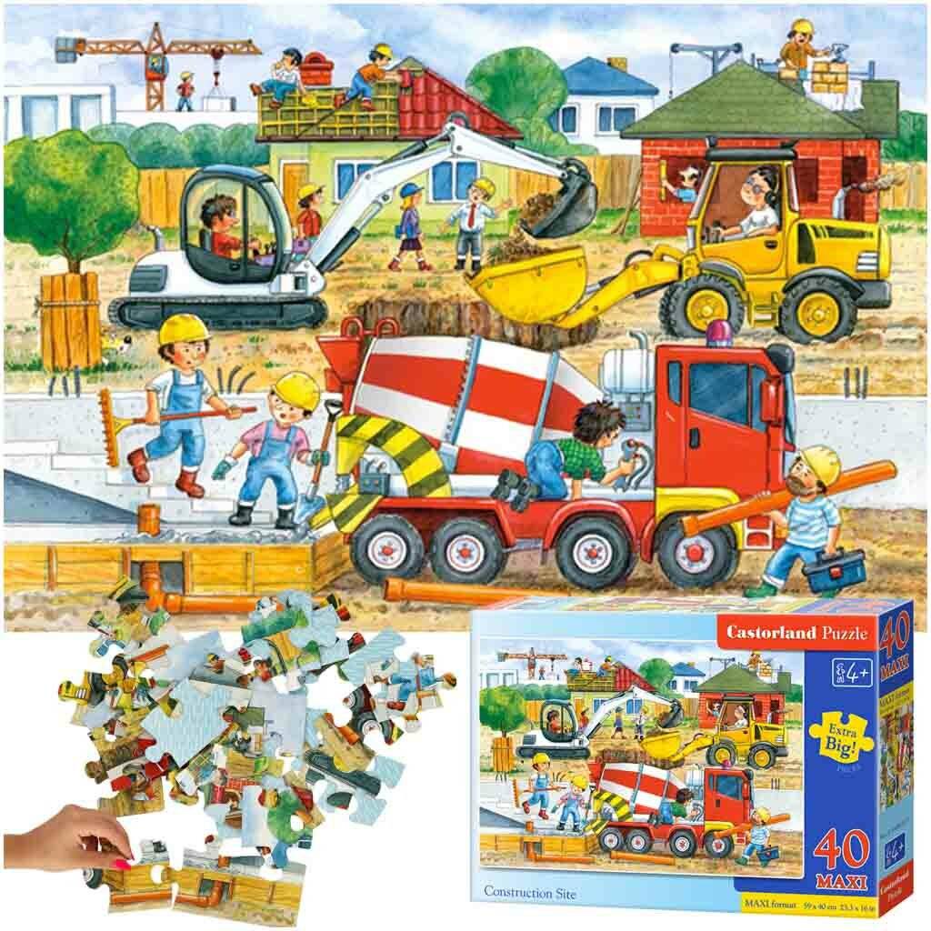 CASTORLAND Puzzle Baustelle MAXI 40 Teile