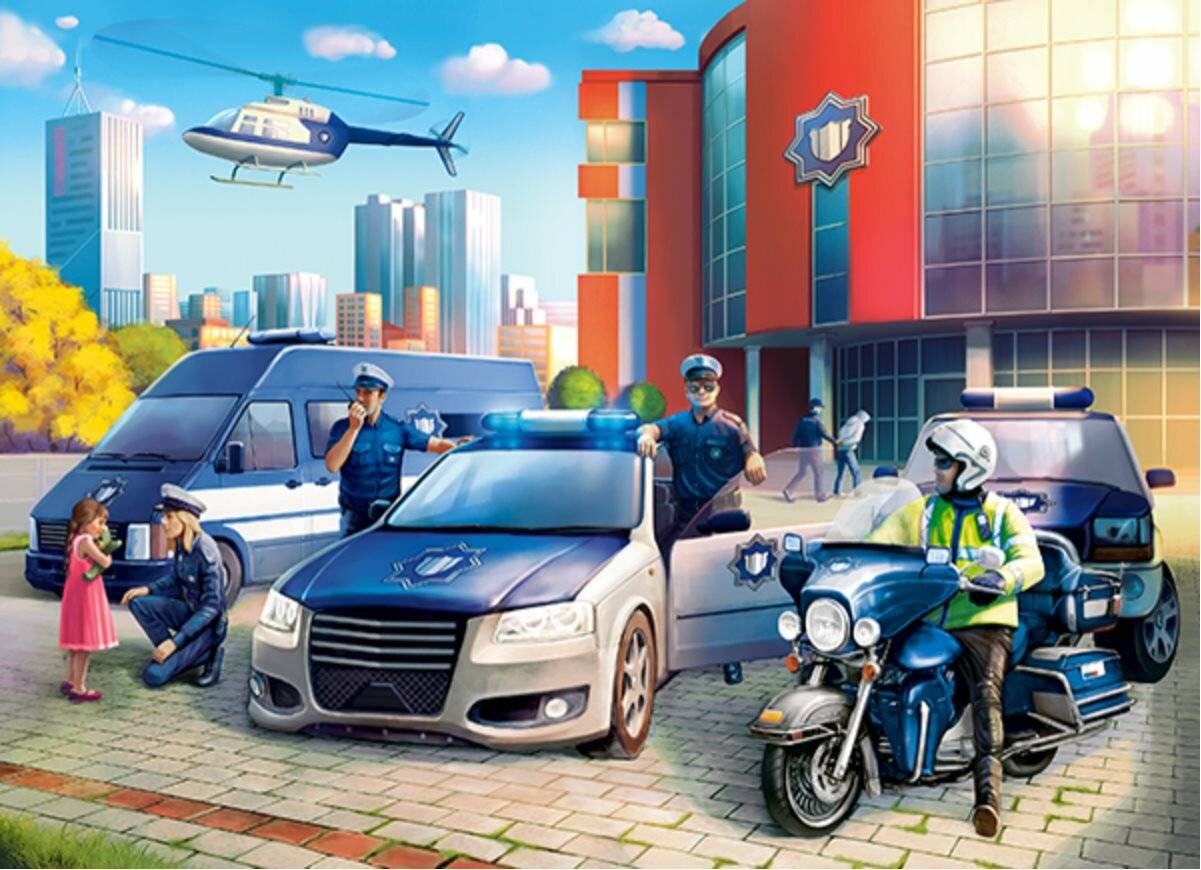 CASTORLAND Puzzle Polizeistation 100 Teile