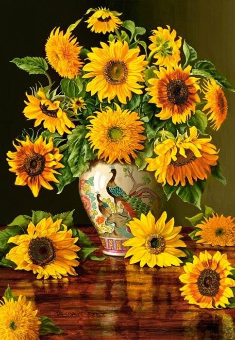 CASTORLAND Puzzle Sonnenblumen in einer Vase 1000 Teile
