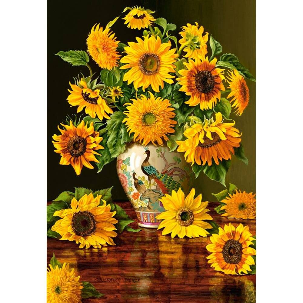CASTORLAND Puzzle Sonnenblumen in einer Vase 1000 Teile