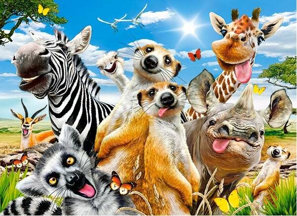 CASTORLAND Afrikanisches Selfie-Puzzle 200 Teile