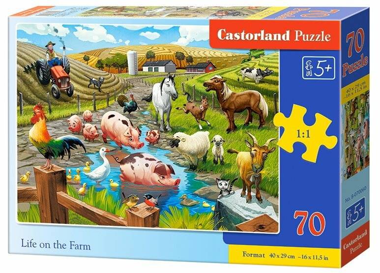 CASTORLAND Puzzle Bauernhofleben 70 Teile