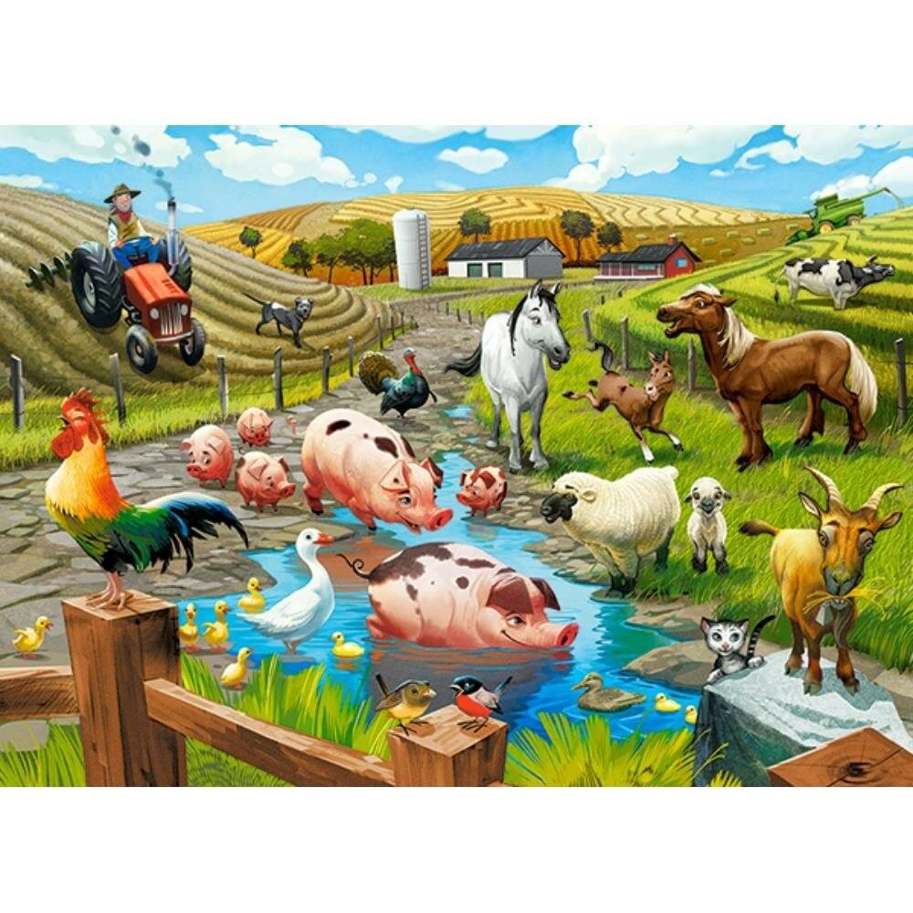 CASTORLAND Puzzle Bauernhofleben 70 Teile
