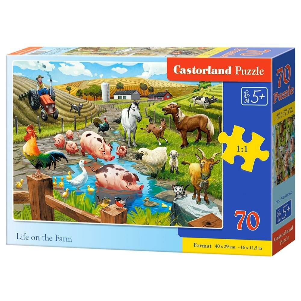 CASTORLAND Puzzle Bauernhofleben 70 Teile
