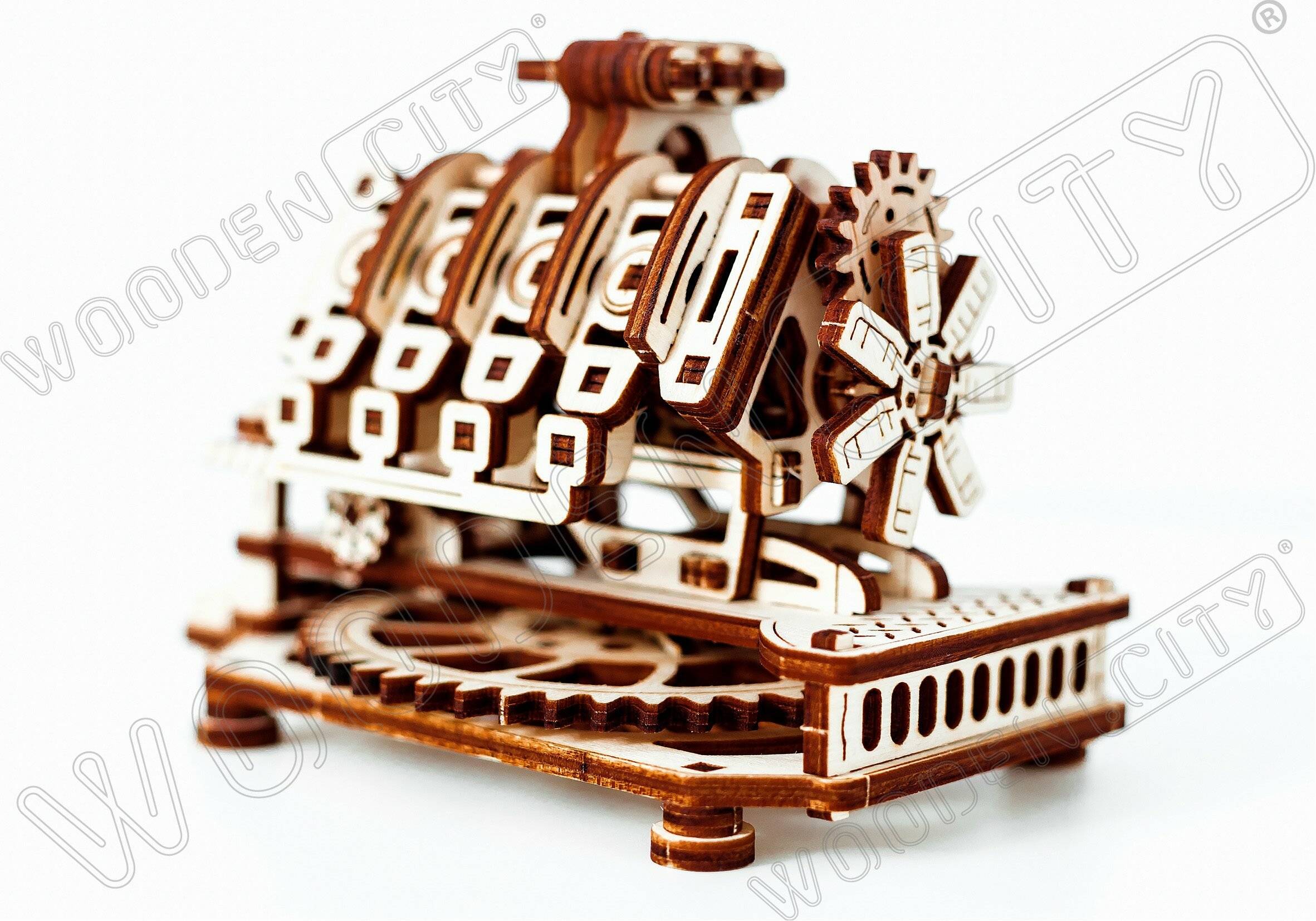 WOODEN CITY 3D-Puzzle Motor V8, 200 Teile