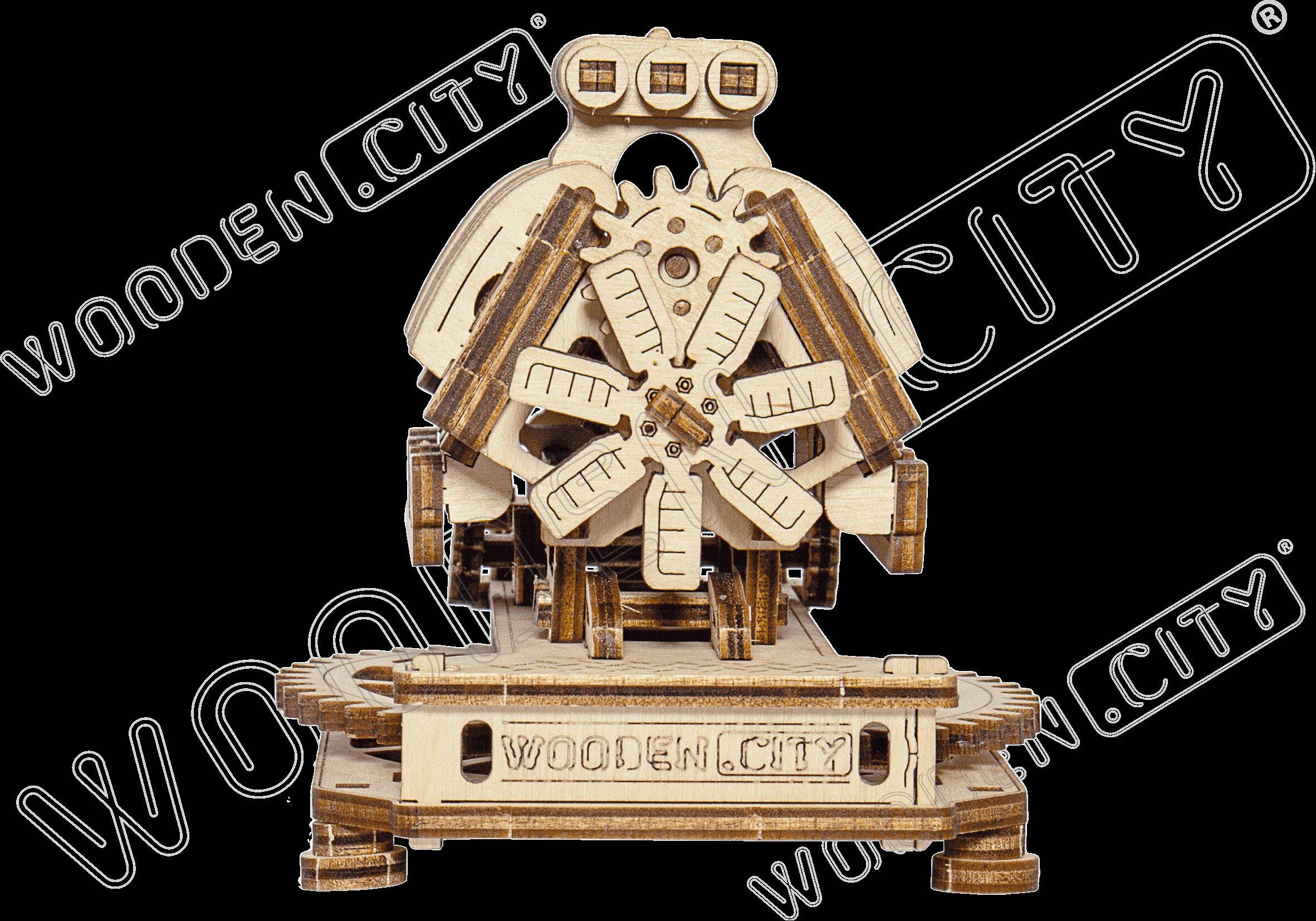 WOODEN CITY 3D-Puzzle Motor V8, 200 Teile