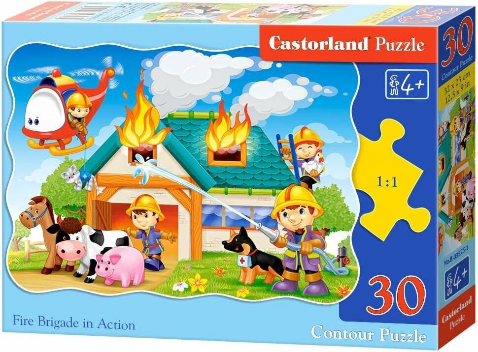 CASTORLAND Puzzle Feuerwehrleute in Aktion 30 Teile