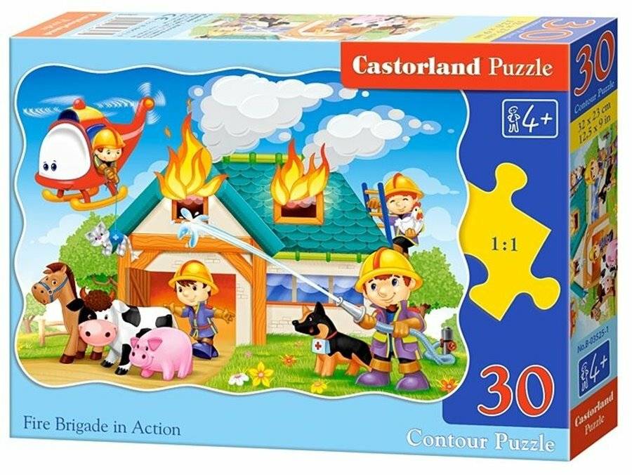 CASTORLAND Puzzle Feuerwehrleute in Aktion 30 Teile